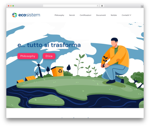 Abstrak theme WordPress - ecosistem.it