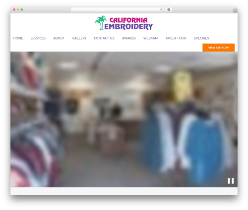 Digital Attic WordPress theme design - californiaembroidery.net