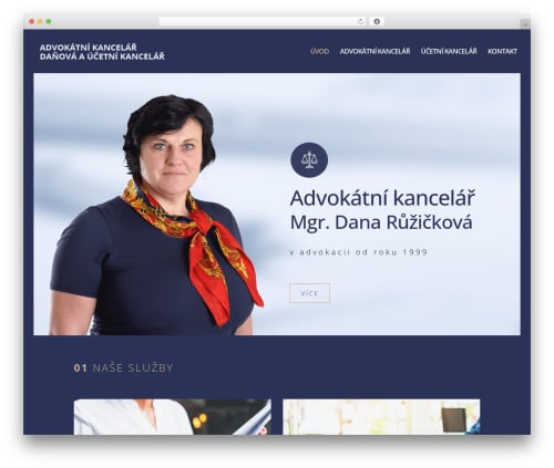Divi WordPress theme - ruzickovaadvokacie.cz