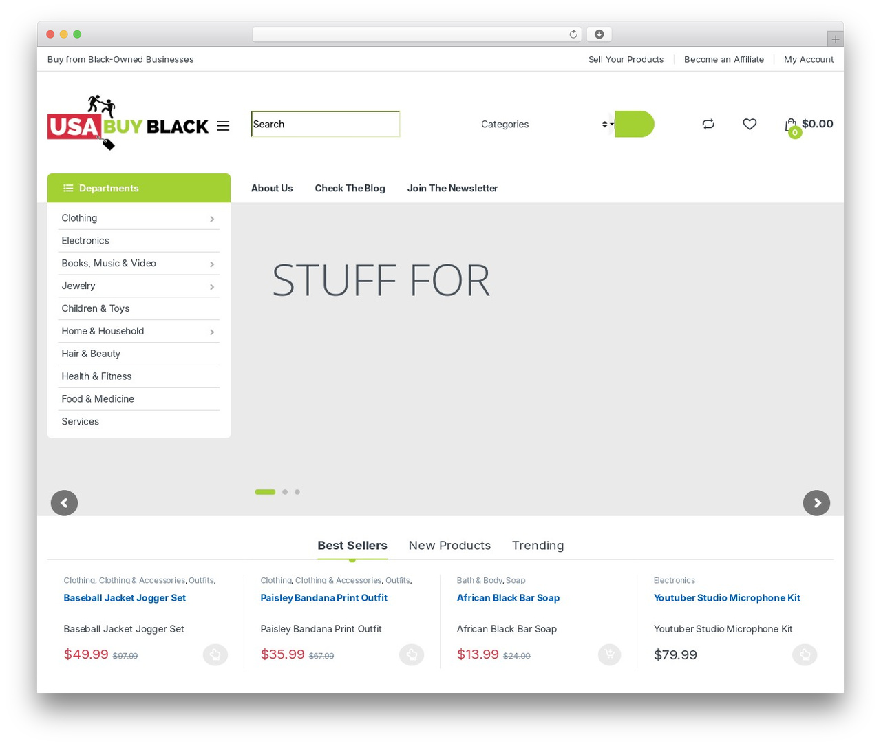 Electro WordPress theme - usabuyblack.com