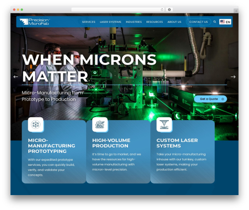 Theme WordPress Precision MicroFab - precisionmicrofab.com