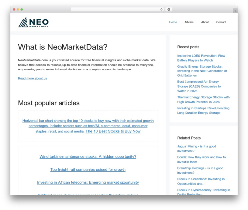 Stock Market Overview (stock-market-overview) free WordPress plugin - neomarketdata.com