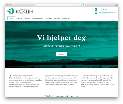 Lawyers Child WordPress theme for business - advokateriksen.no