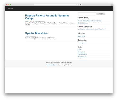 QuickStrap WordPress theme - spiritui.com