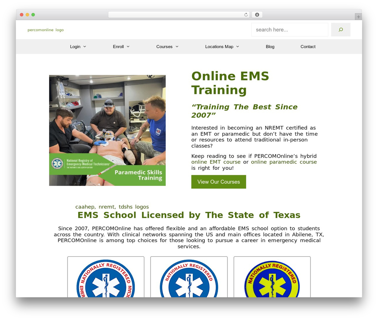 WordPress theme GeneratePress Child - percomcourses.com