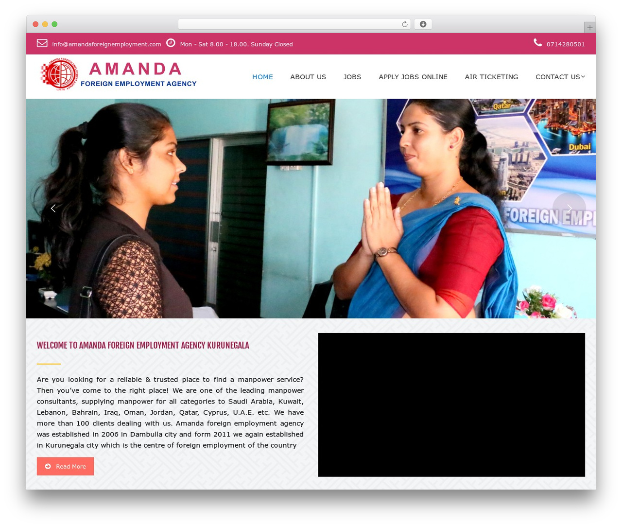 WordPress theme Constro - amandaforeignemployment.com