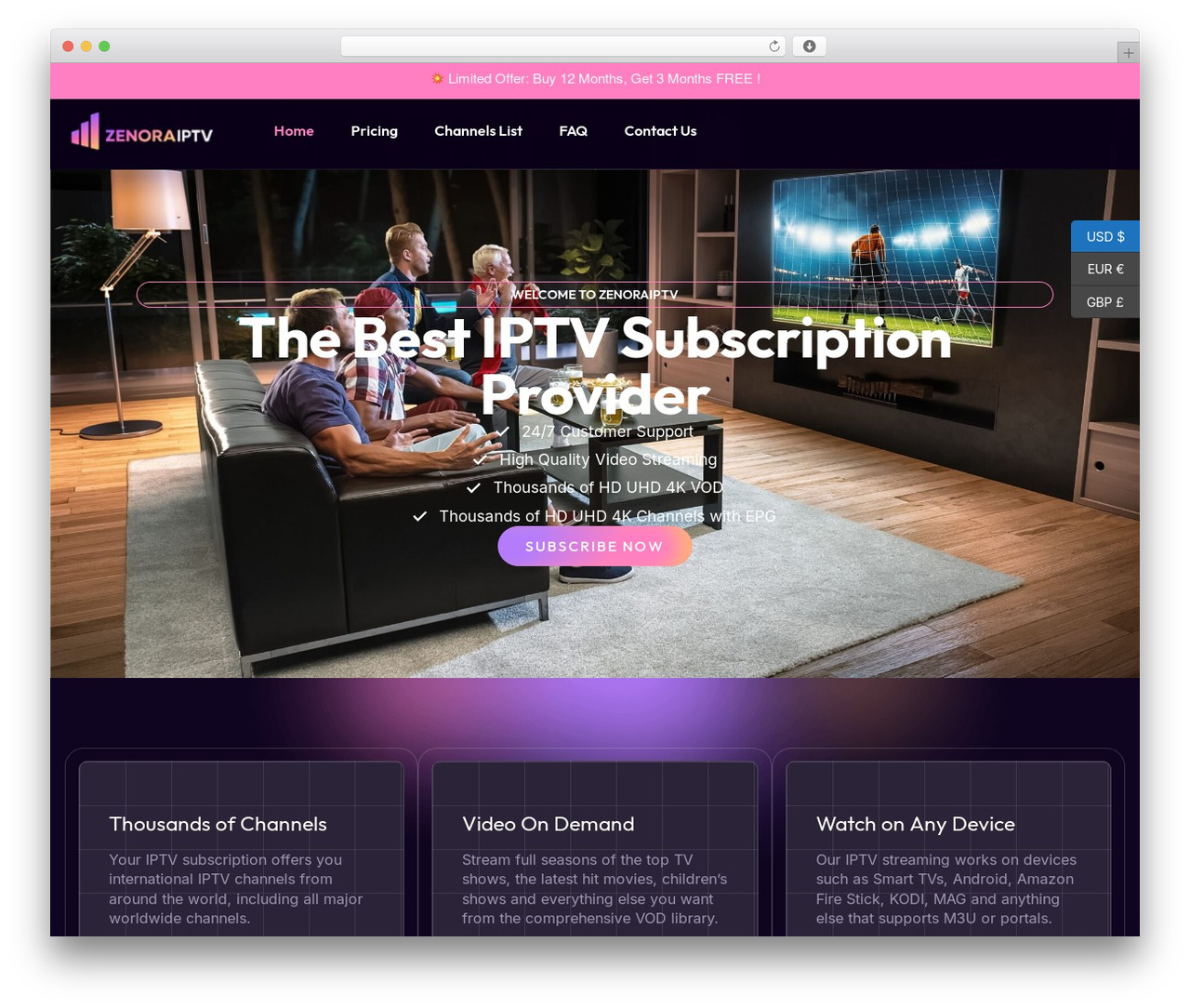 WordPress theme Hello Elementor - zenoraiptv.tv