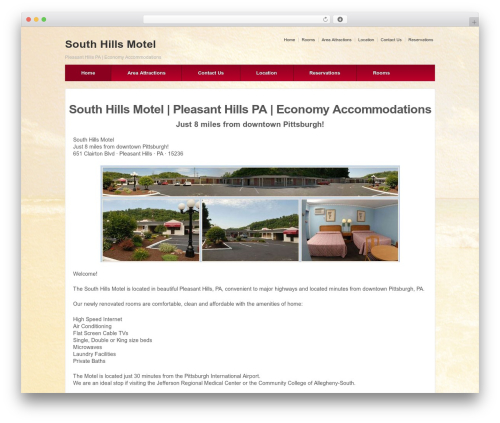WP theme Responsive Pro - southhillsmotel-pa.com