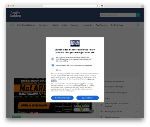 Couponis WordPress theme - gratisguiden.se