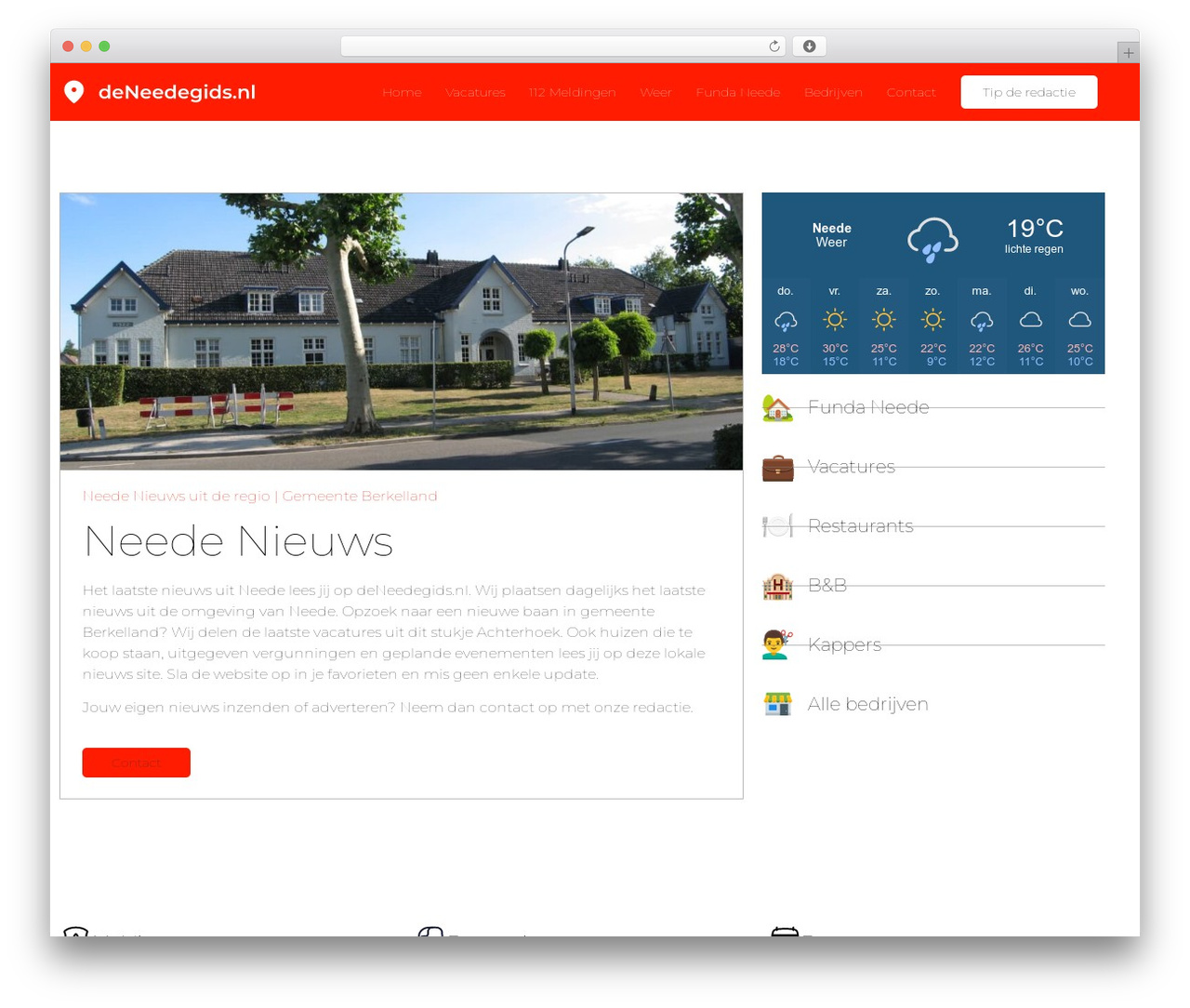 Hello Elementor WordPress theme - deneedegids.nl