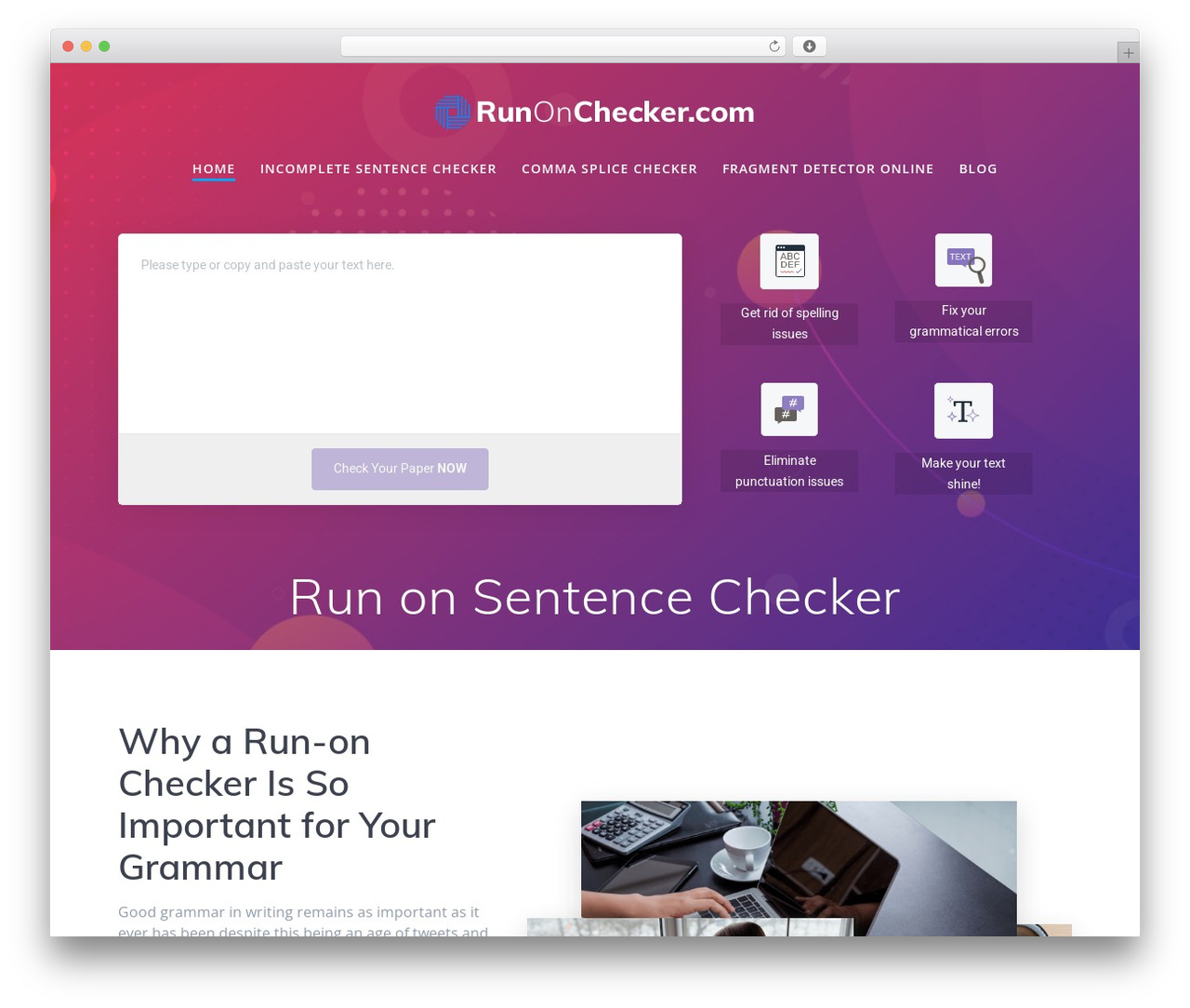 WordPress theme Mesmerize - runonchecker.com