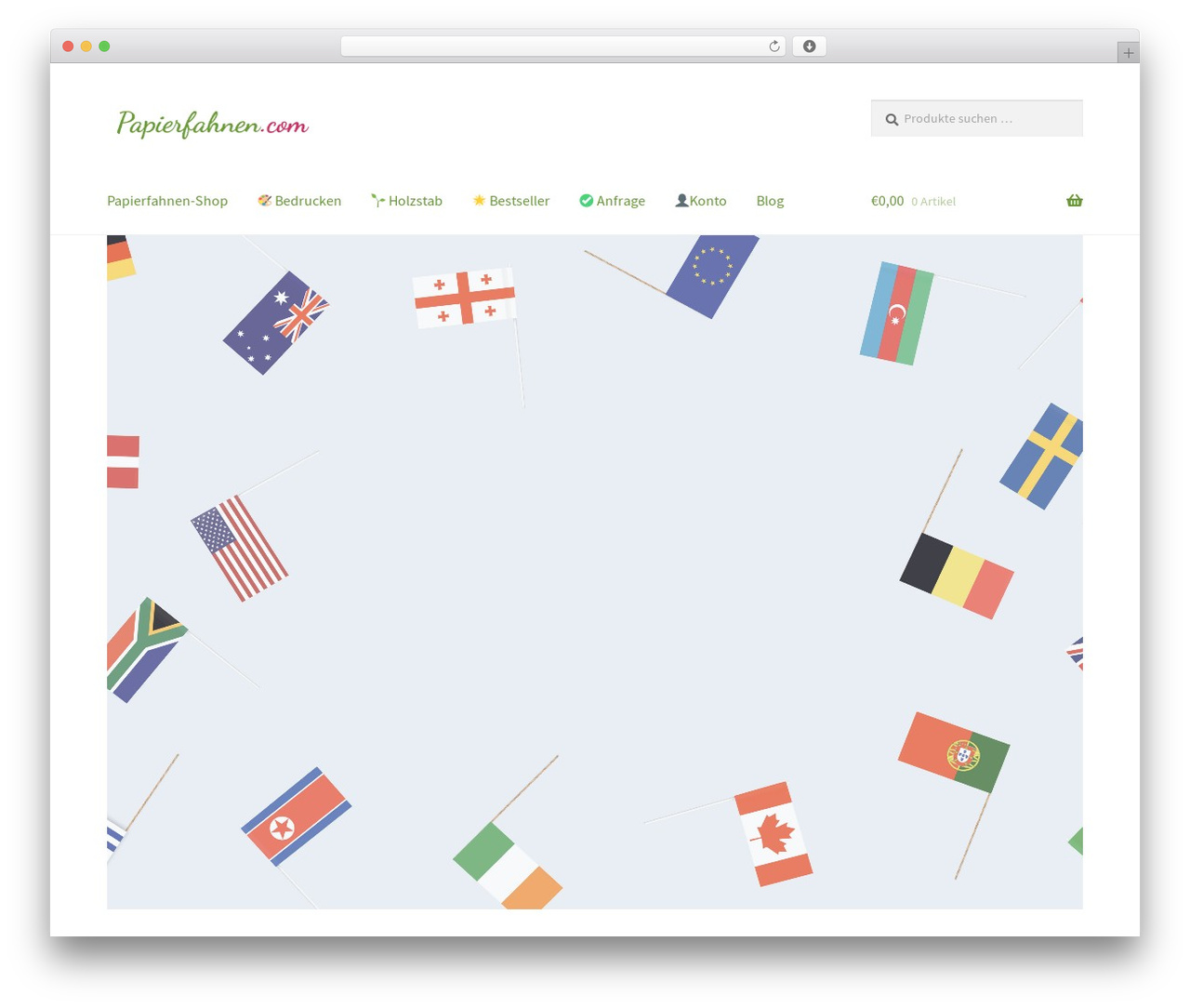 WordPress theme Storefront - papierfahnen.com WordPress theme Storefront - papierfahnen.com