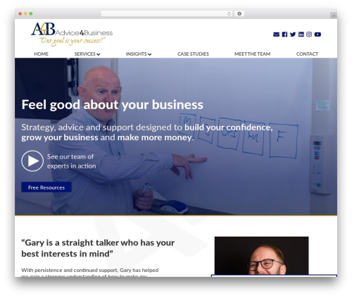 A4b WordPress theme - advice4business.com