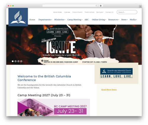 ALPS WordPress theme design - bcadventist.ca