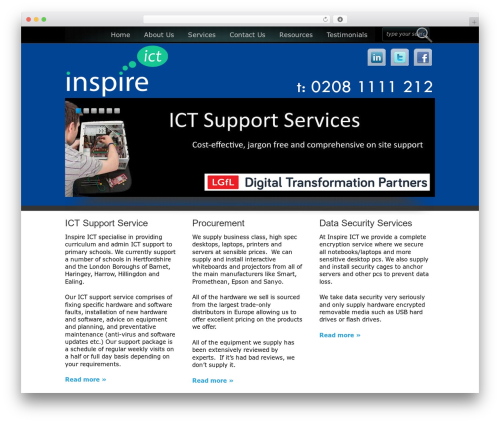 Boldy WordPress theme - inspireict.co.uk