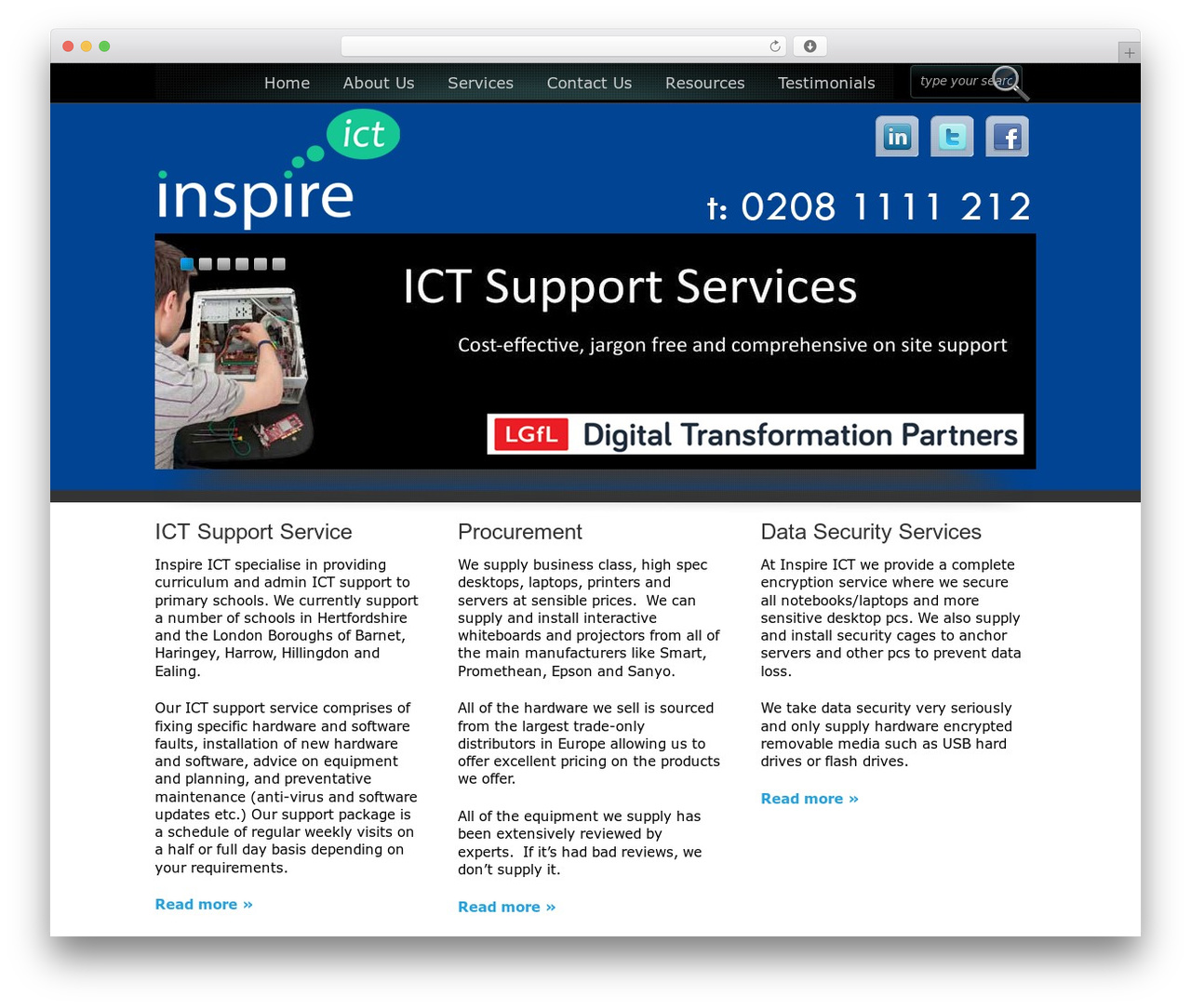 Boldy WordPress theme - inspireict.co.uk