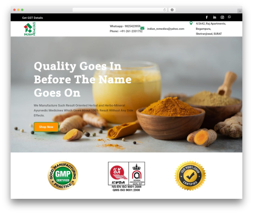 Divi theme WordPress - indianremedies.in