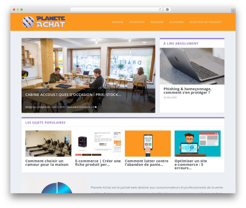 Extra premium WordPress theme - planeteachat.com