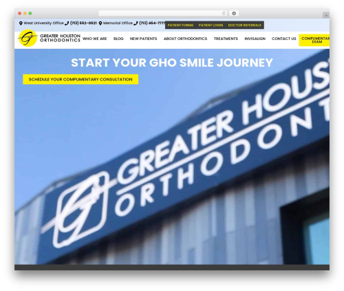 Hello Elementor premium WordPress theme - greaterhoustonorthodontist.com
