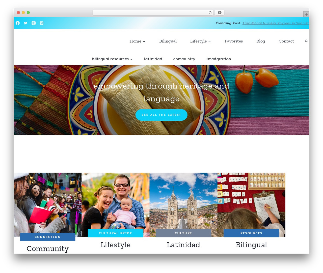 Kadence WordPress theme design - hispanicmama.com
