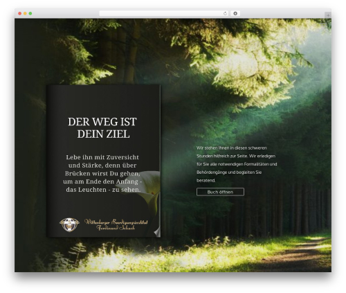 MagicBook WordPress theme - beerdigung-schach.de