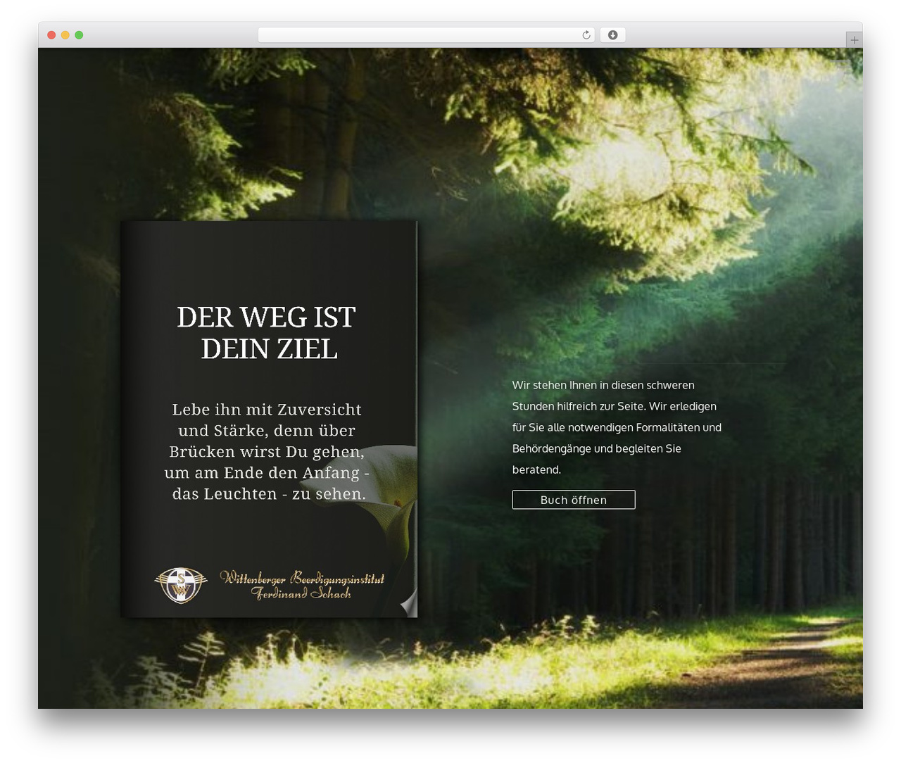 MagicBook WordPress theme - beerdigung-schach.de