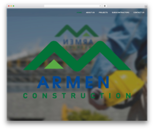 North WordPress theme design - armenconstruction.com