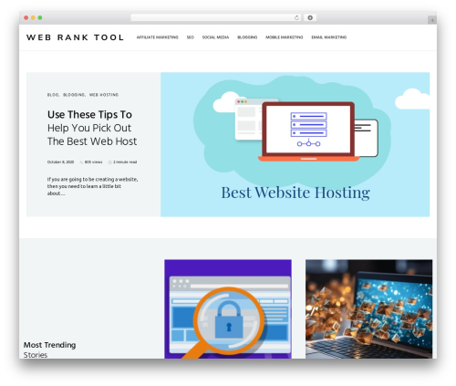 Once WordPress theme design - webranktool.com