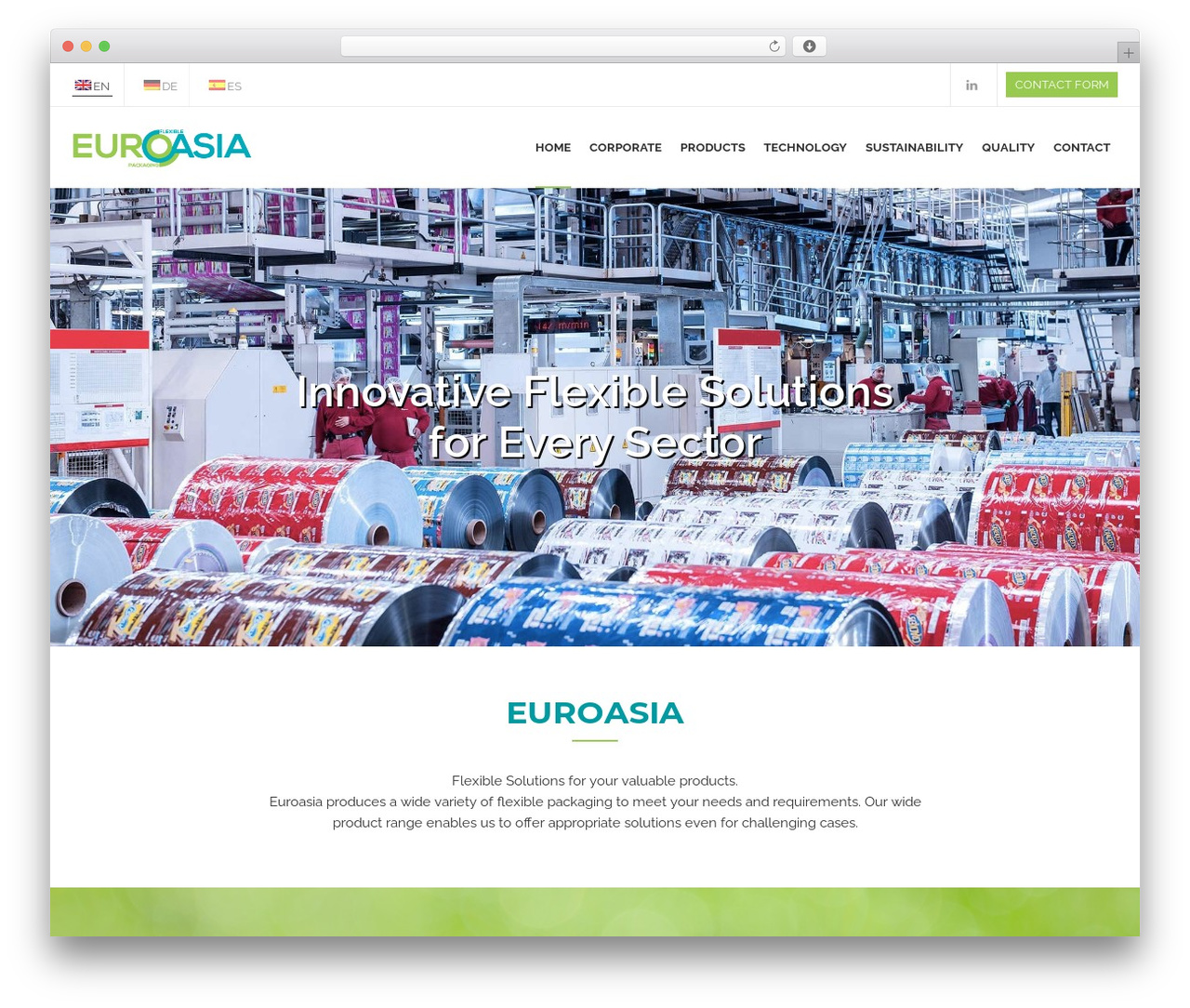 Pakeks WordPress theme - euroasia-packaging.com