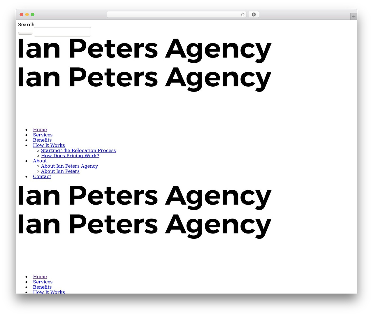 Relocation WordPress website theme - ianpetersagency.com
