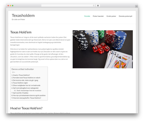 Spacious WordPress theme - texasholdem.dk