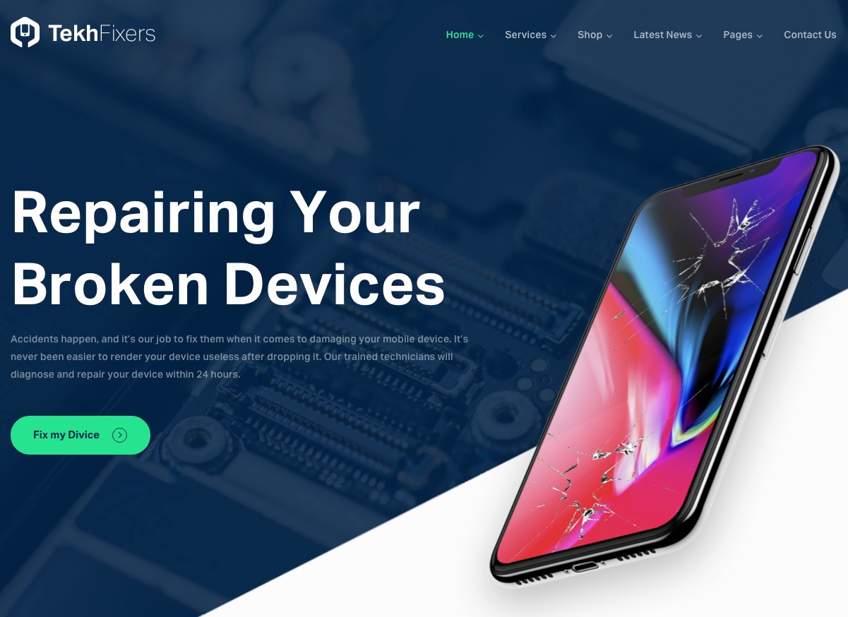 TekhFixers WordPress ecommerce theme TekhFixers WordPress ecommerce theme