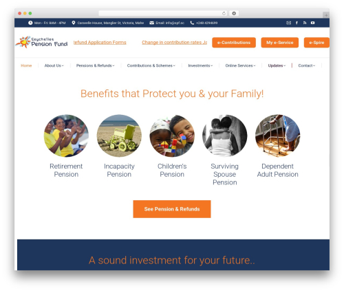 the7dtchild theme WordPress - pensionfund.sc