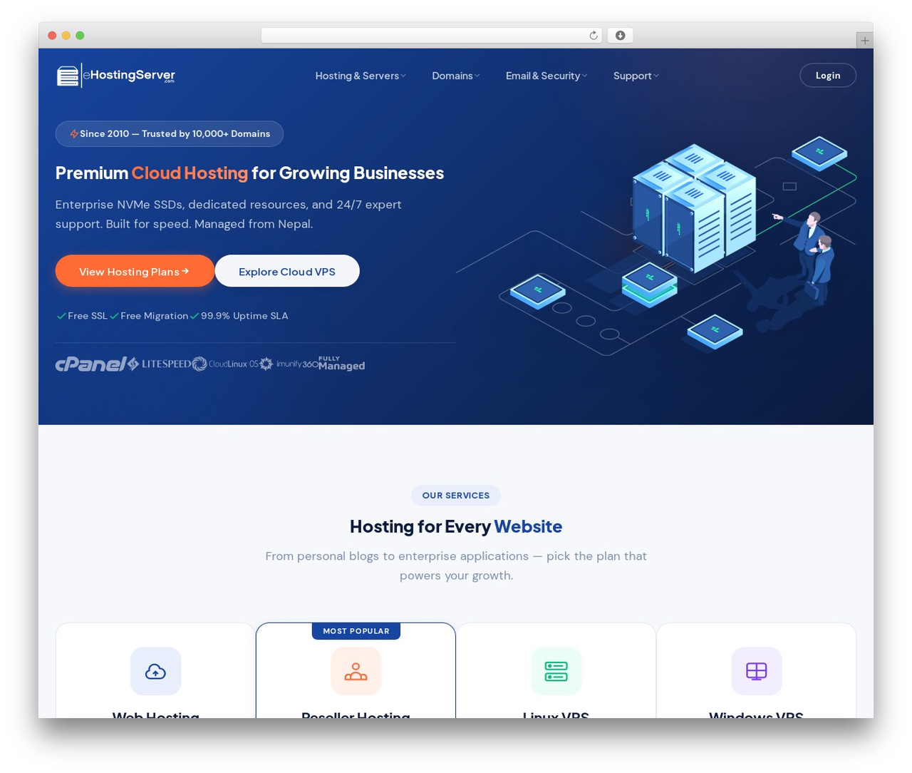 WordPress theme eHostingServer - ehostingserver.com