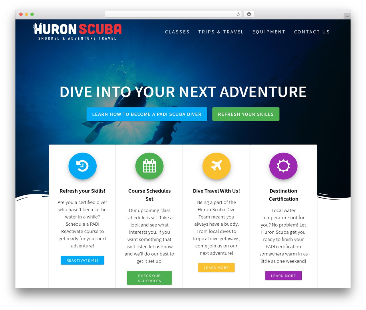 WordPress theme Huron Scuba - huronscuba.com WordPress theme Huron Scuba - huronscuba.com