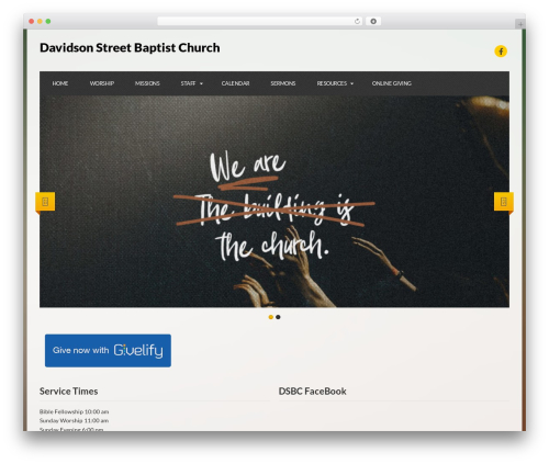 WordPress theme Prayer - davidsonstreetbaptist.org