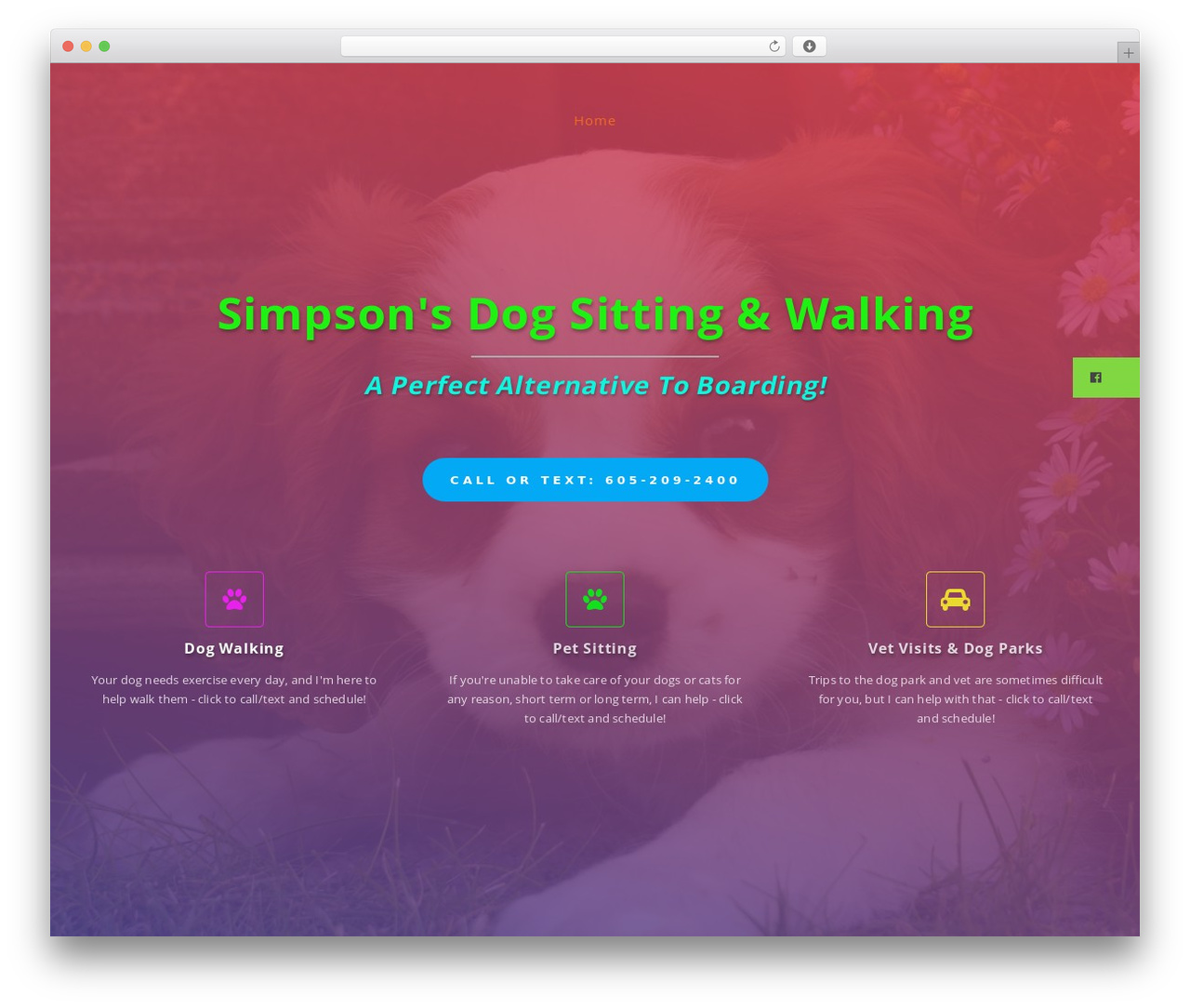 WordPress website theme Featuredlite - simpsondogwalker.com