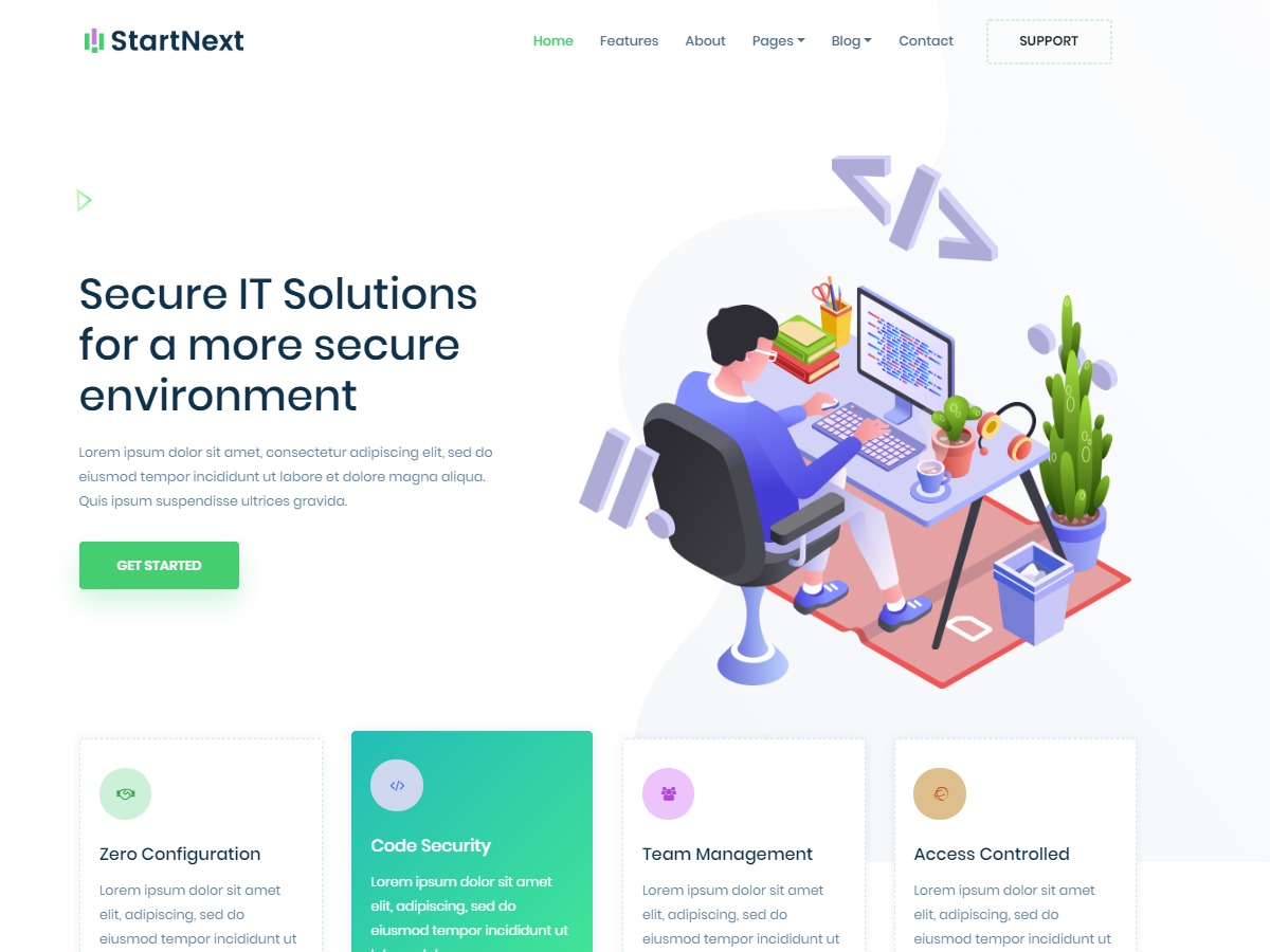 WordPress website theme StartNext - shared on themelock.com by EnvyTheme