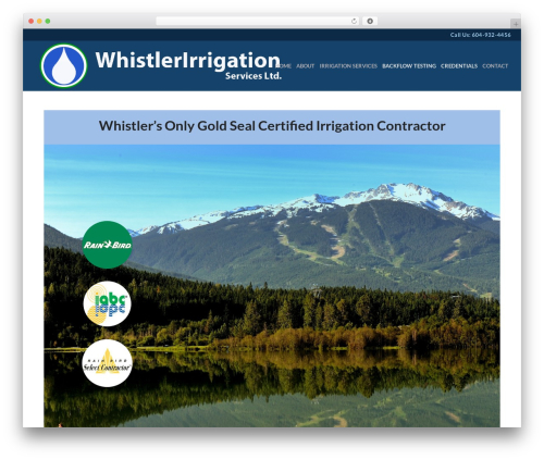 WordPress website theme vanhit - whistlerirrigation.com