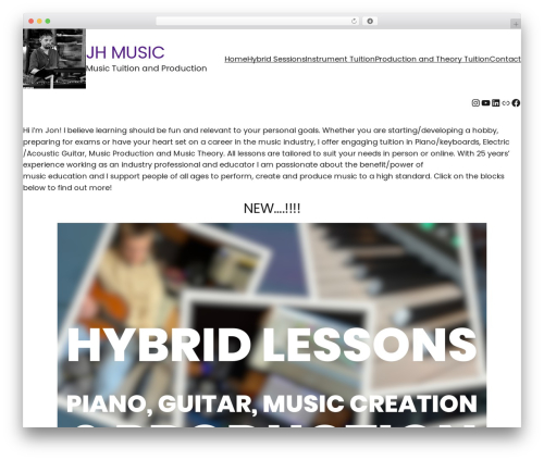 Simple photo feed WordPress plugin - jhmusic.co.uk