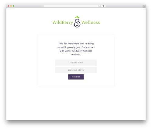 Genesis theme WordPress - wildberrywellness.com