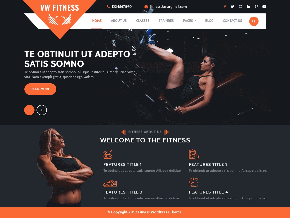 Vw Fitness Gym Wordpress Theme By Vw Themes Muscle Nerd Com