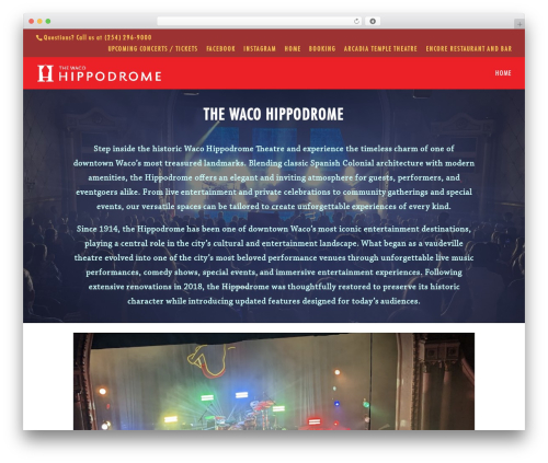 WordPress theme Divi - wacohippodrometheatre.com