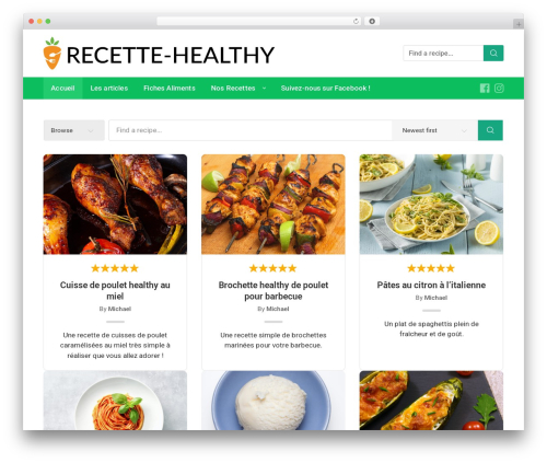 Best WordPress theme Basil - recette-healthy.com