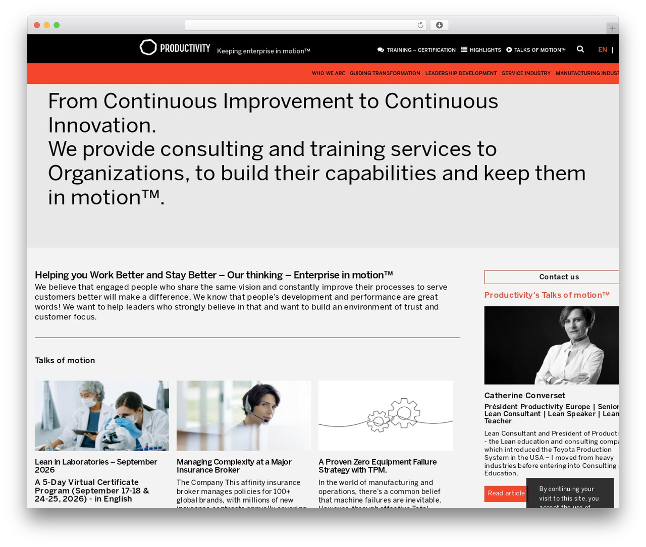 C2Web Framework WordPress theme - productivity-innovation.com