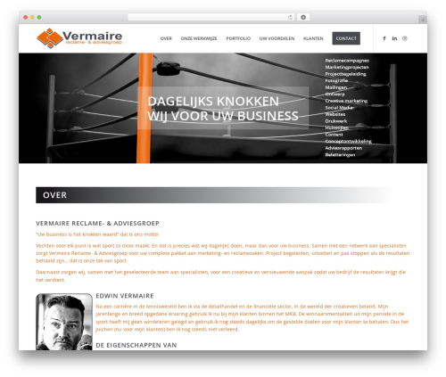 Enfold WordPress theme design - vermaireadviesgroep.nl