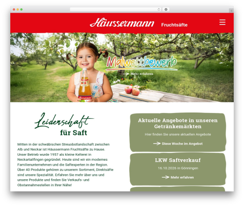 Fieldsets WordPress theme - haeussermann-fruchtsaefte.de