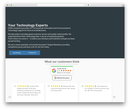 Fixtech WordPress website theme - cpkncomputers.com.au