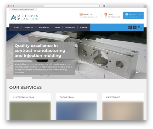 Masterlayout WordPress plugin - artemisplastics.com