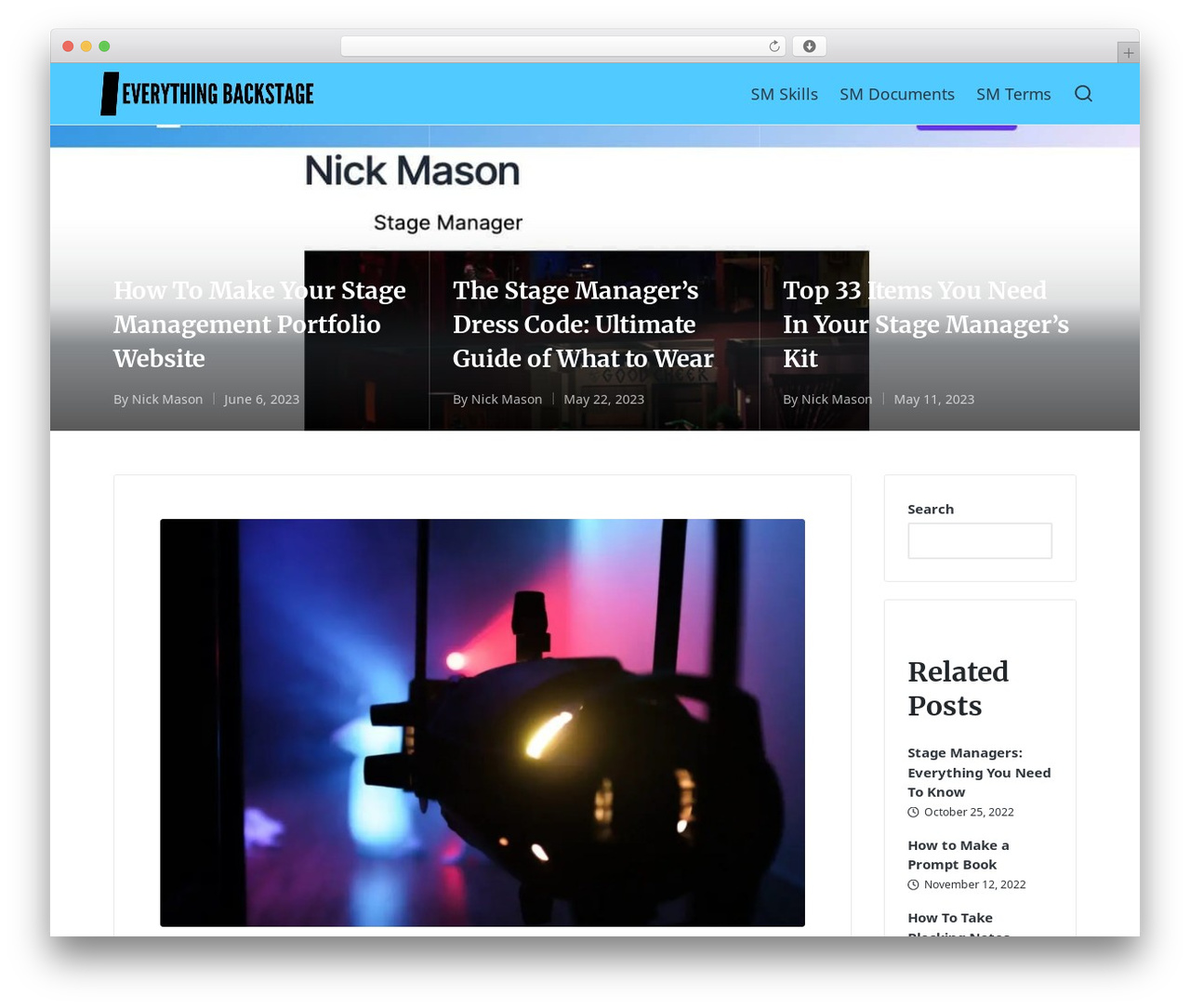 Sinatra WordPress theme - everythingbackstage.com Sinatra WordPress theme - everythingbackstage.com